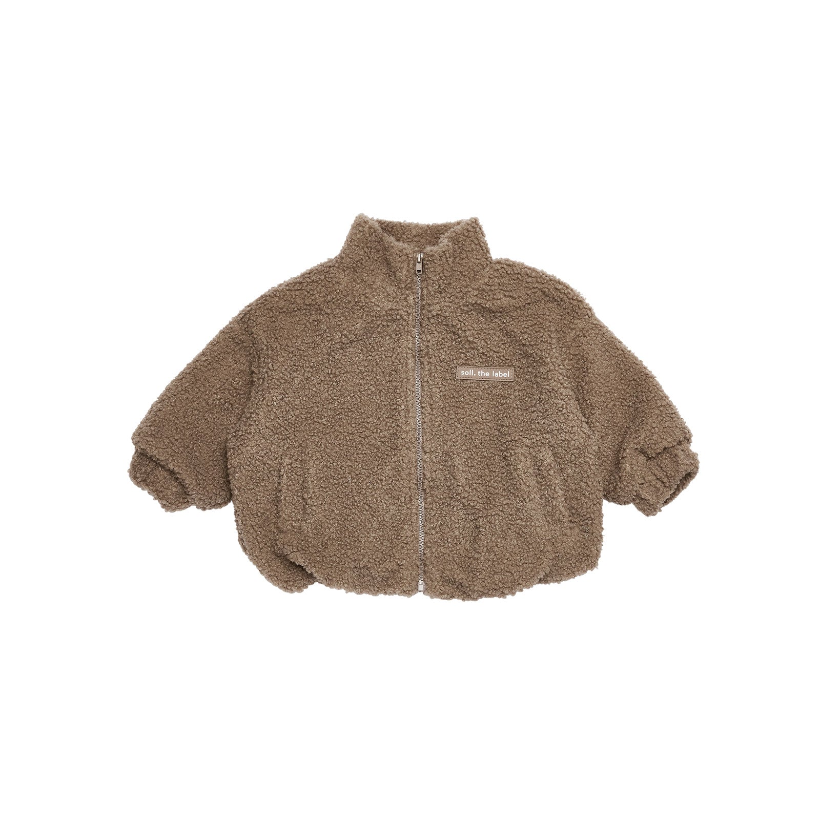 Kids Wooley Zip Jacket - Mocha