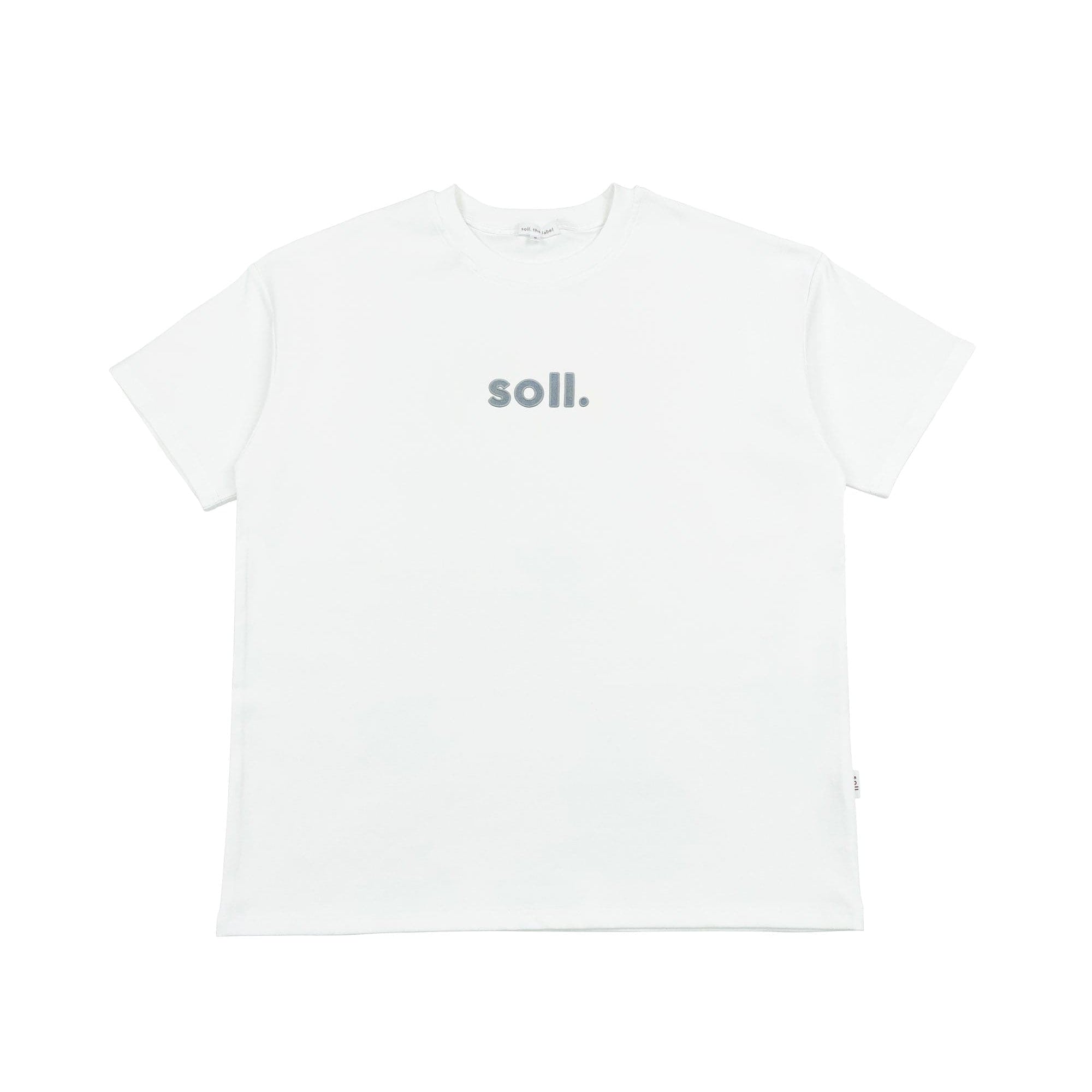 Adults Soll Denim Logo Tee - Light denim soll. the label
