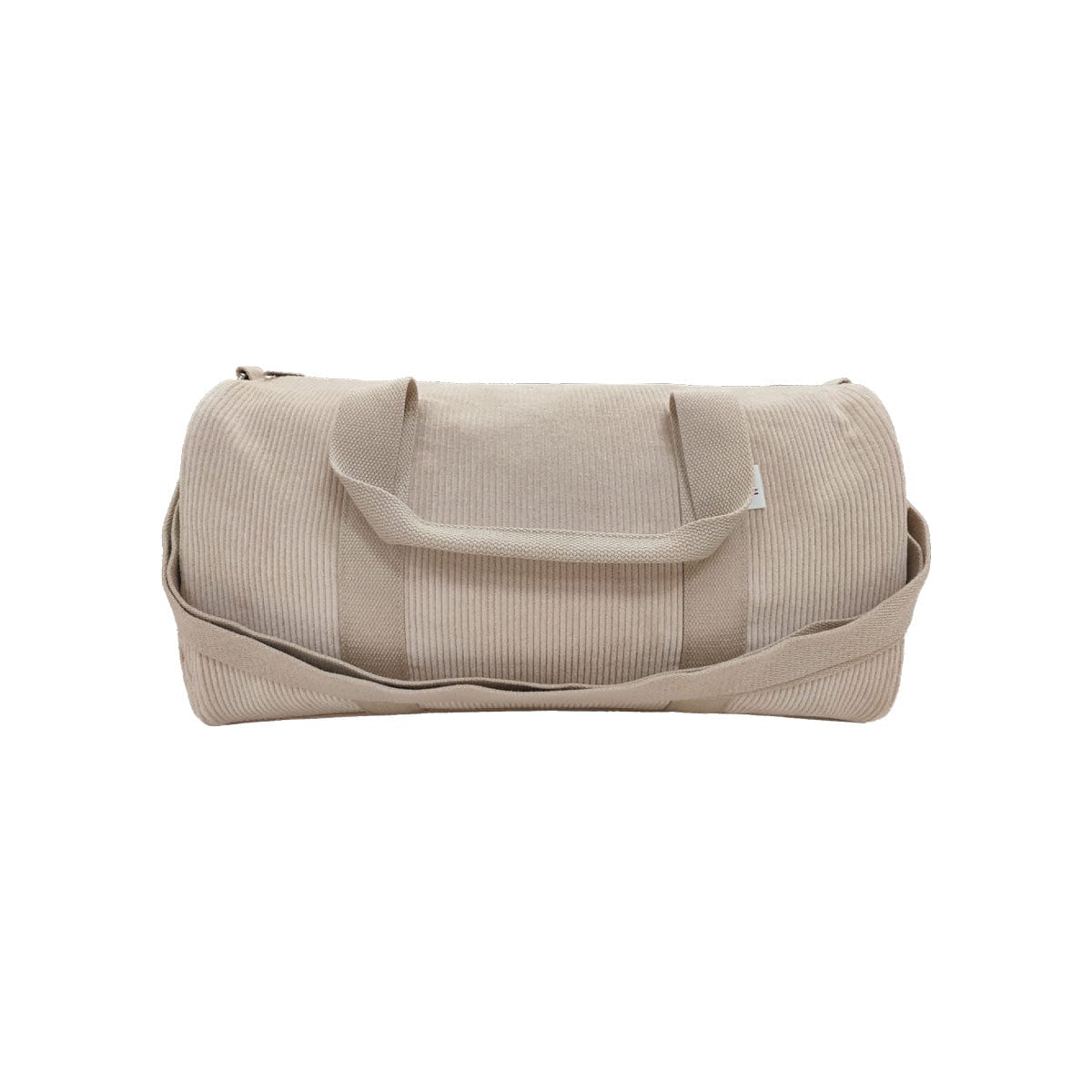 Corduroy Overnight Bag - Beige overnight bag soll. the label
