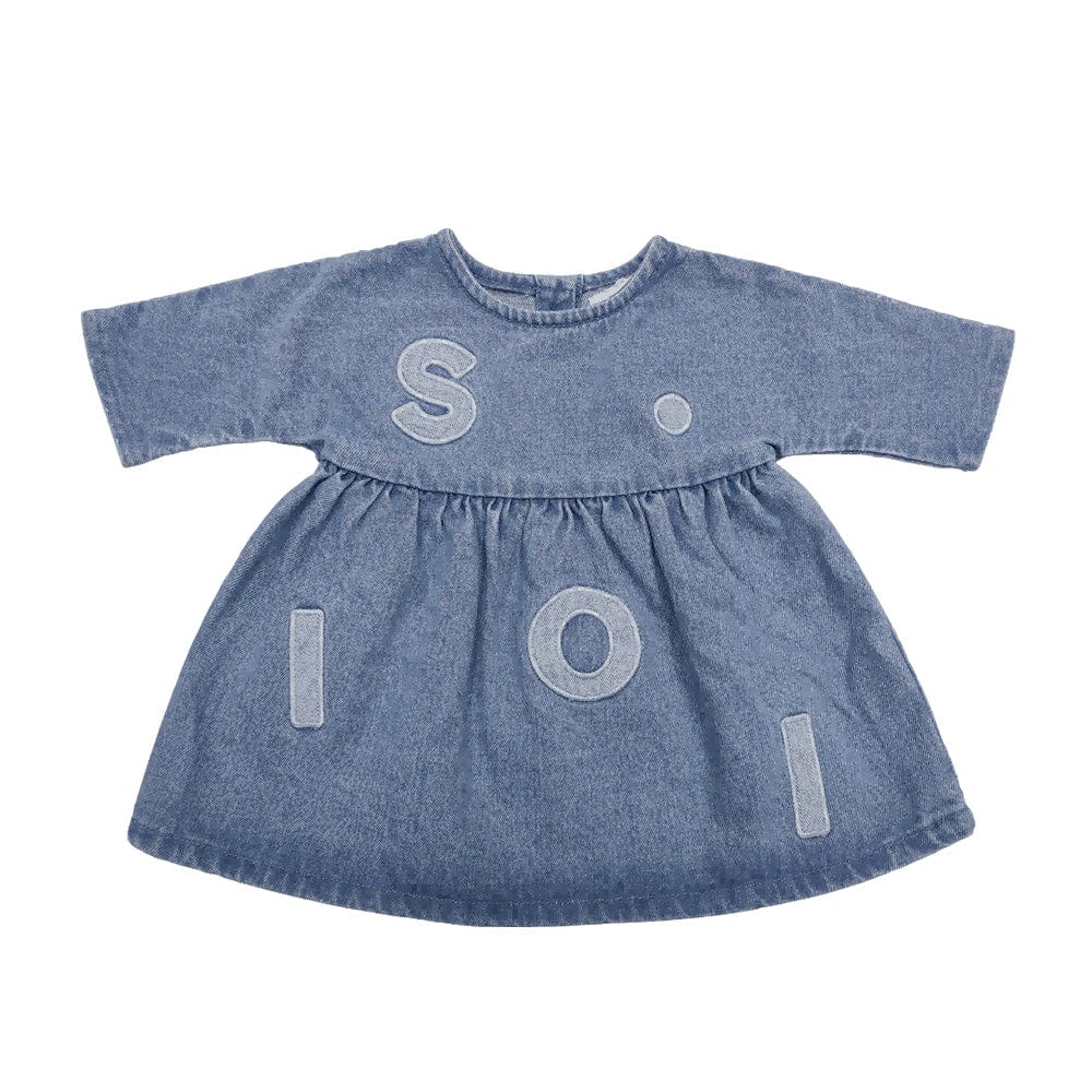 Kids Soll Denim Sleeve Dress denim soll. the label