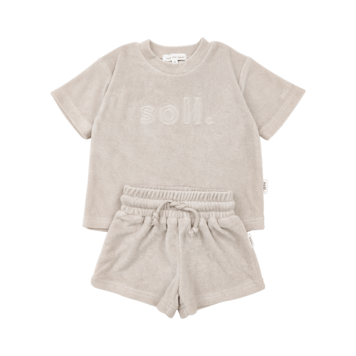 トップス soll the label Kids Terry Towel Set Kids Terry Towel Set - Oat | Soll. The Label – soll. the label