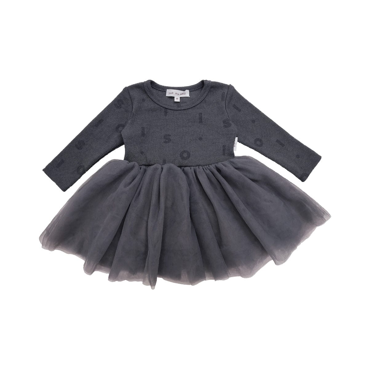 Ribbed Long Sleeve Tutu - Charcoal Comfy Collection 02 soll. the label