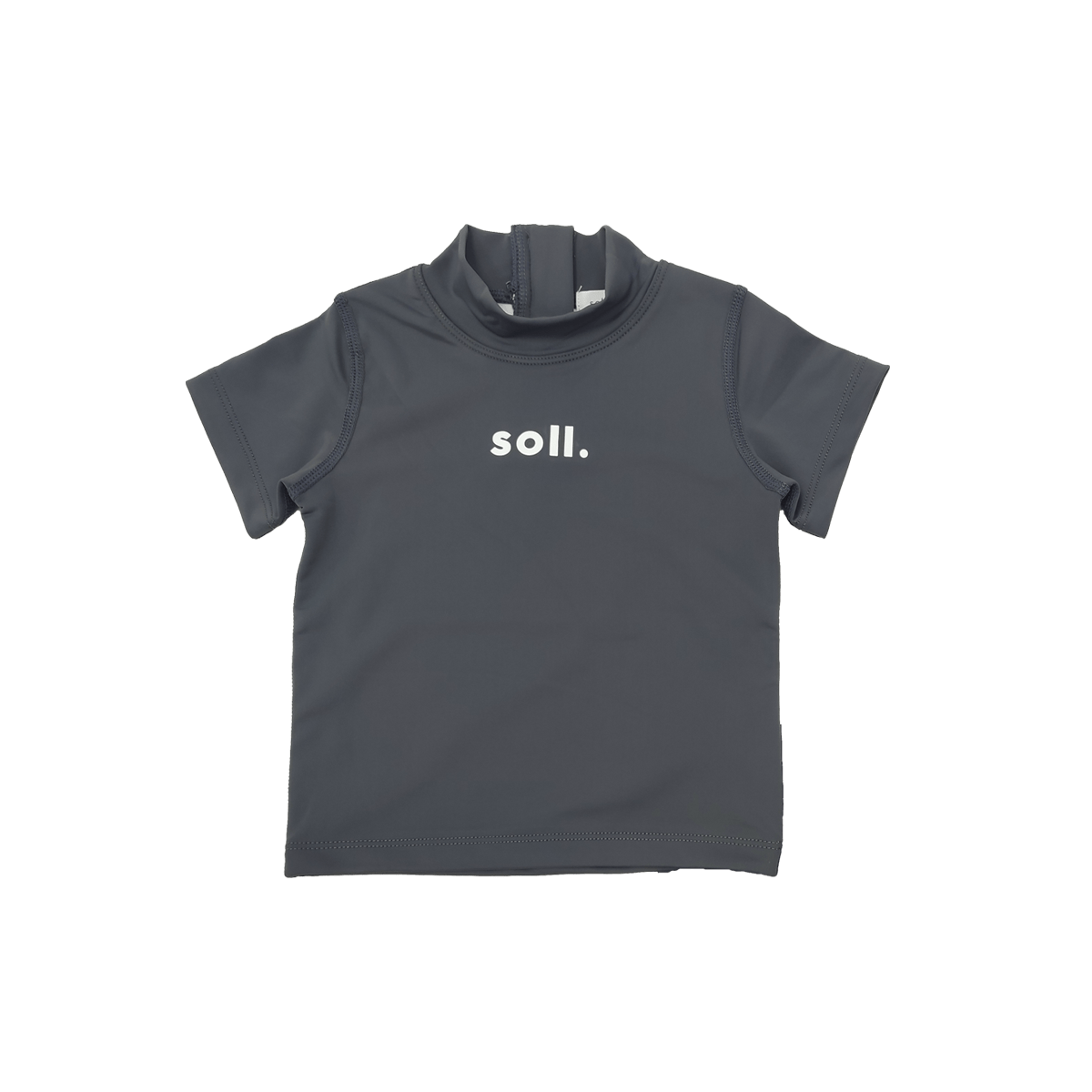 Soll Short Sleeve Swim Vest - Charcoal swimwear soll. the label