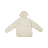 Adults Hooded Puffer Jacket - Beige