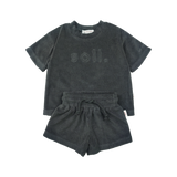 Kids Terry Towel Set - Charcoal