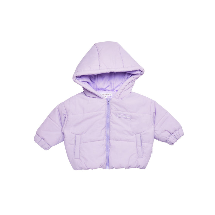 Hooded Puffer Jacket - Lilac