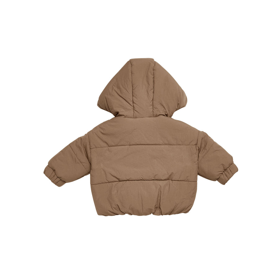Hooded Puffer Jacket - Mocha