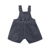 Corduroy Short Overalls - Charcoal