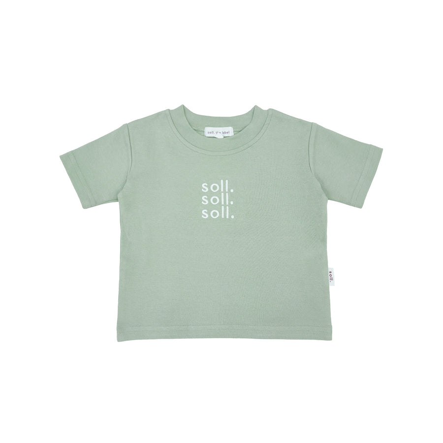 Soll Kids Logo Tee - Sage