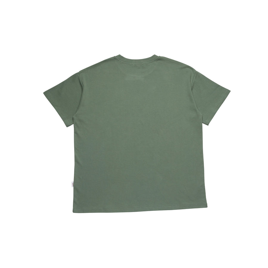 Adults Soll Embroidered Tee - Dark Sage