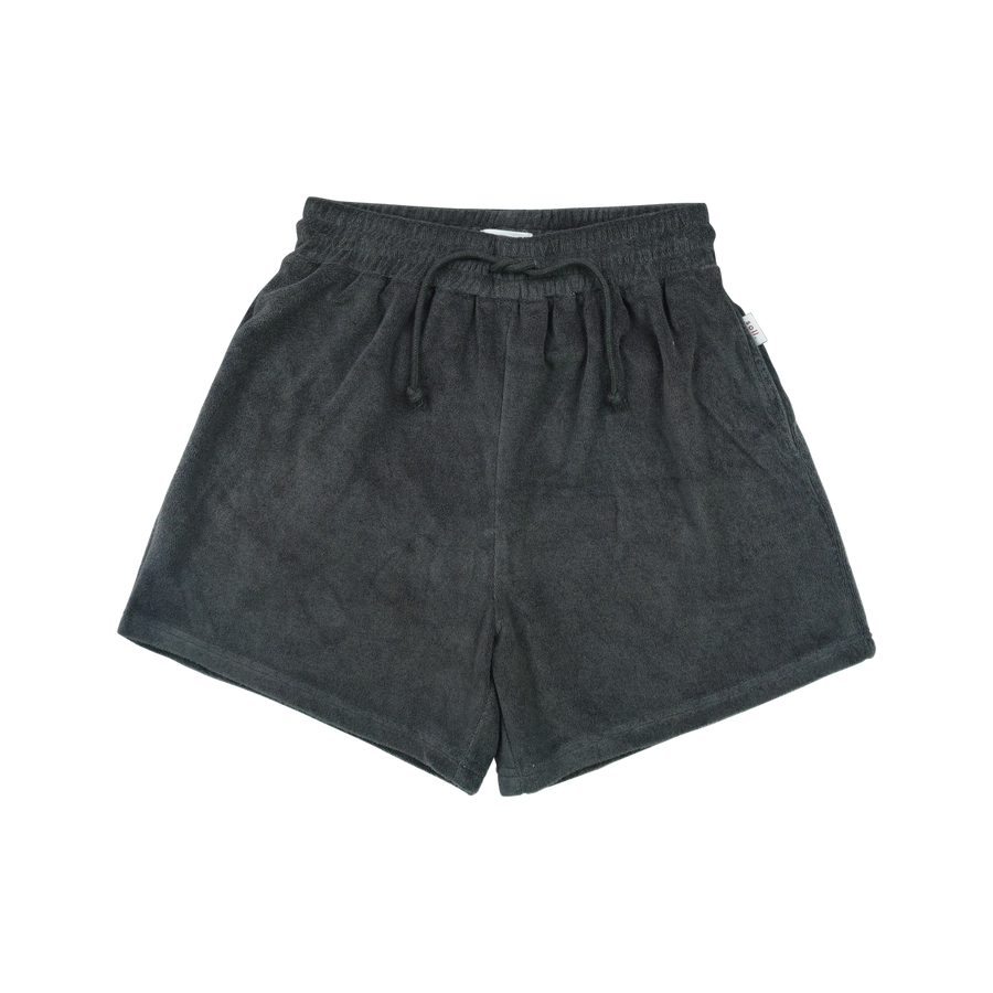 Adults Terry Towel Shorts - Charcoal