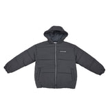 Adults Hooded Puffer Jacket - Charcoal
