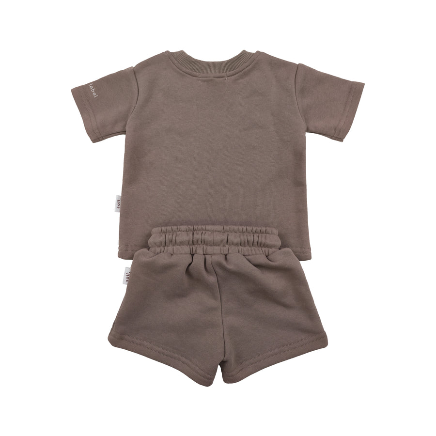 Kids French Terry Set - Latte
