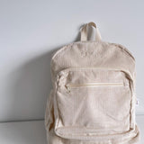 Kids Cream Corduroy Backpack