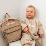 Kids Camel Corduroy Backpack