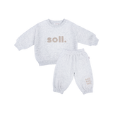 Kids Soll Fleece Set - Grey/Beige