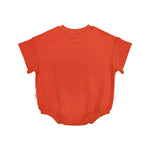 Kids Stretch Cotton Romper - Coral