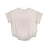 Kids Stretch Cotton Romper - Oat
