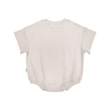 Kids Stretch Cotton Romper - Oat Back