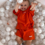 Kids Stretch Cotton Set - Coral