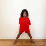 Kids Stretch Cotton Set - Coral