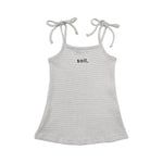Kids Waffle Dress - Grey
