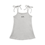 Kids Waffle Dress - Grey