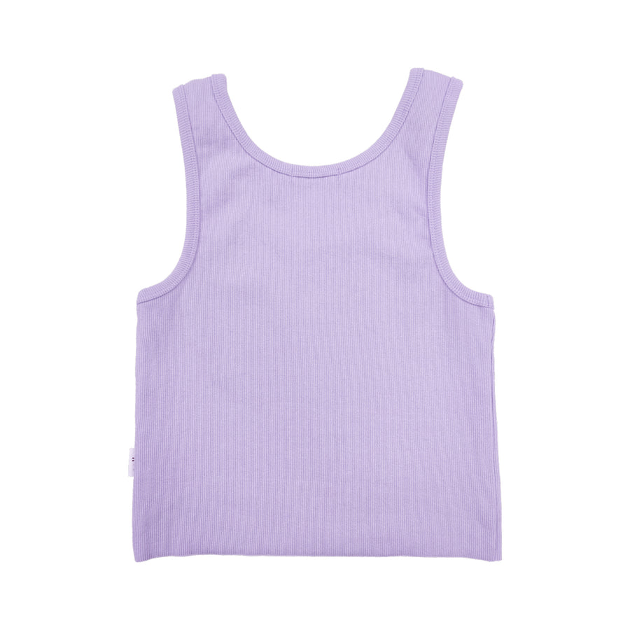 Adults Ribbed Singlet - Lilac