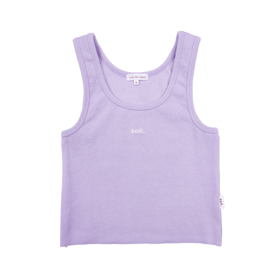 Adults Ribbed Singlet - Lilac
