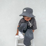 Soll Kids Logo Tee - Charcoal