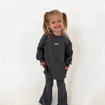 Ribbed Flares - Charcoal Lifestyle