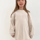 Ribbed Long Sleeve Top -  Biege Lifestyle