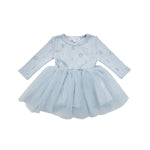 Ribbed Long Sleeve Tutu - Blue
