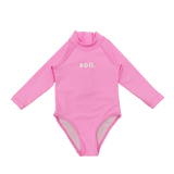 Soll Swim Long Sleeve One Piece - Pink