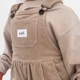 Corduroy Soll Overalls - Beige
