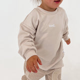 Kids Stretch Cotton Long Sleeve - Beige