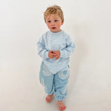 Kids Stretch Cotton Long Sleeve - Blue