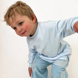 Kids Stretch Cotton Long Sleeve - Blue