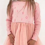 Ribbed Long Sleeve Tutu - Pink
