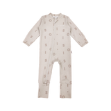 Soll Pattern Zip Bodysuit - Beige