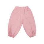 Woven Cotton Soll Bubble Pants - Pink