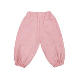 Woven Cotton Soll Bubble Pants - Pink