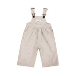 Woven Cotton Soll Overalls - Beige
