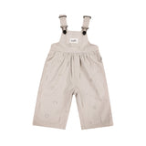 Woven Cotton Soll Overalls - Beige