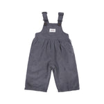 Woven Cotton Soll Overalls - Charcoal