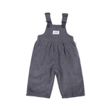 Woven Cotton Soll Overalls - Charcoal