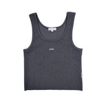 Adults Ribbed Singlet - Charcoal summer 01 collection soll. the label