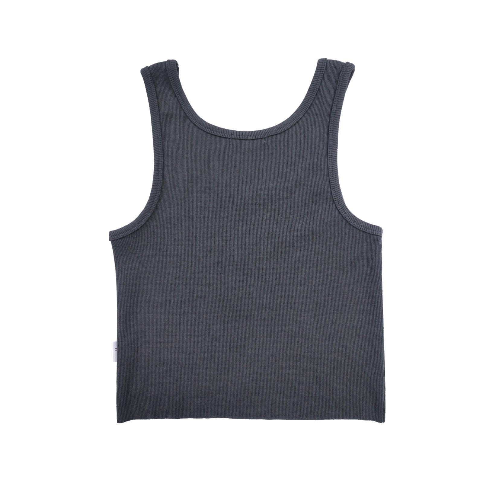 Adults Ribbed Singlet - Charcoal summer 01 collection soll. the label