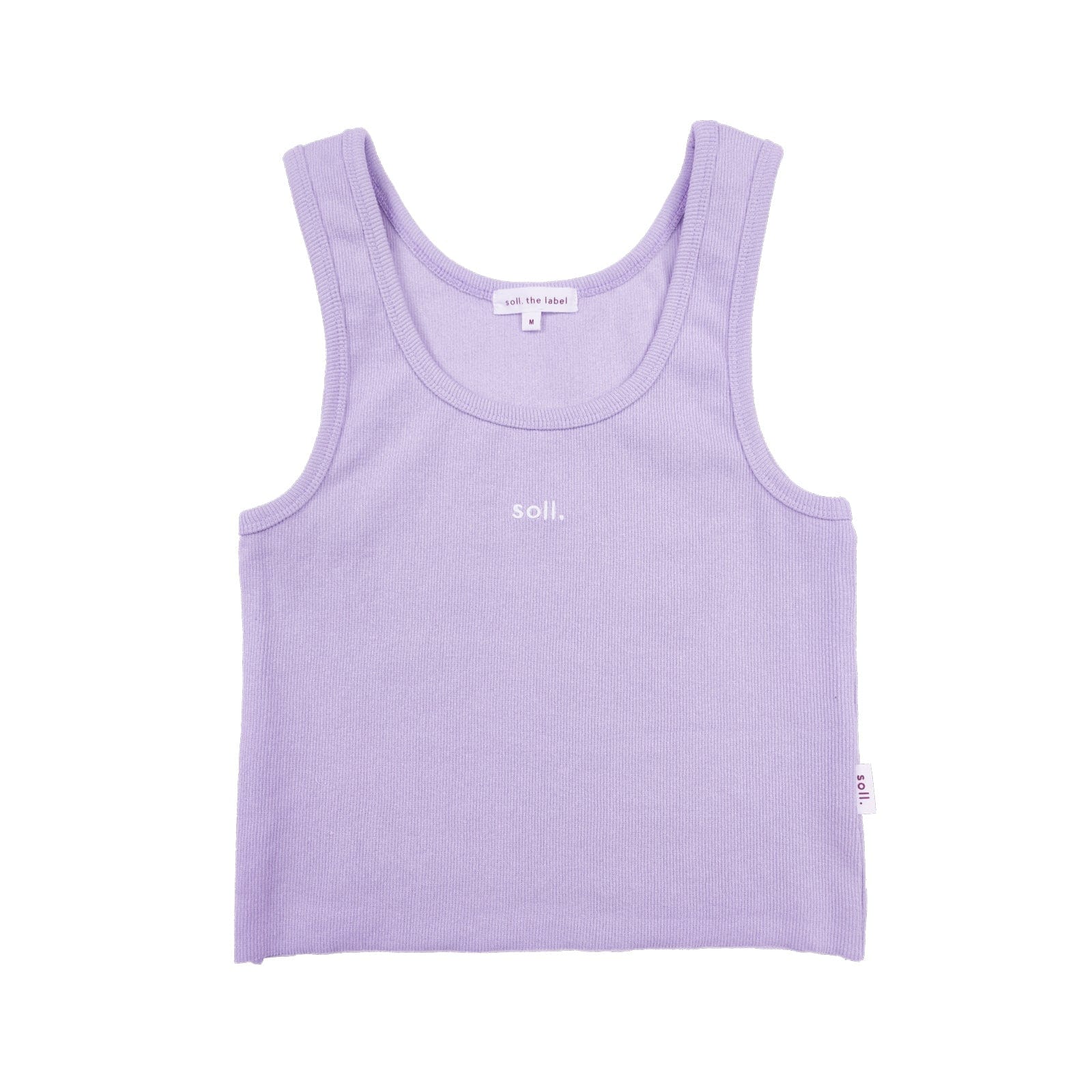 Adults Ribbed Singlet - Lilac summer 01 collection soll. the label