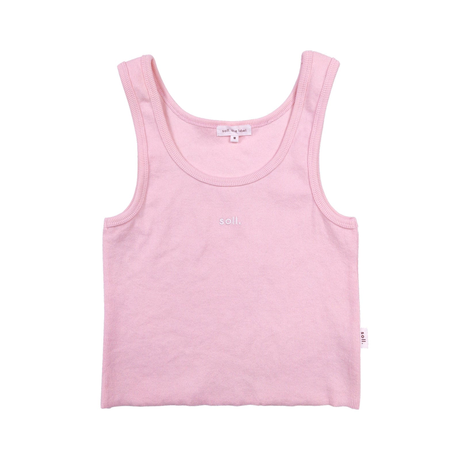 Adults Ribbed Singlet - Pink summer 01 collection soll. the label